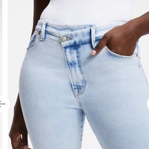 Good Waisted Crossover waistband Good American Jeans. Never worn